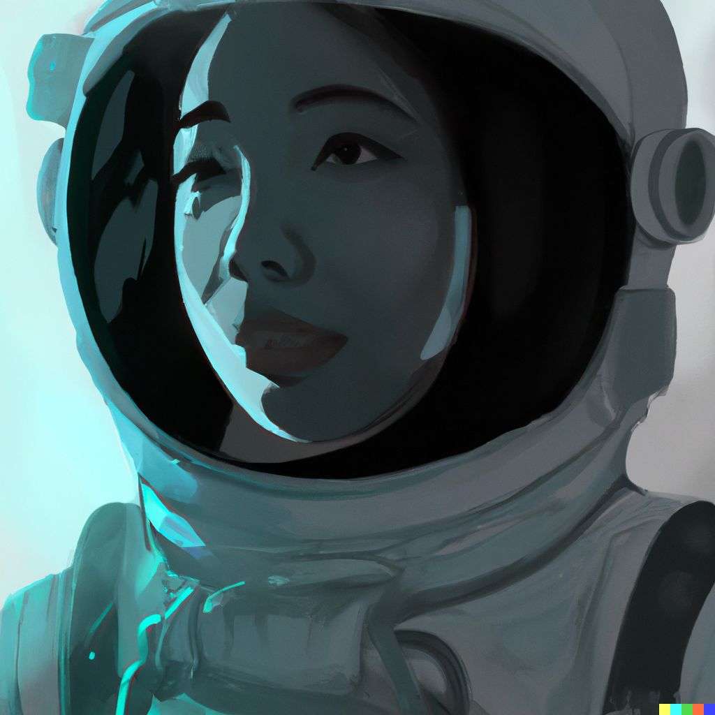 an astronaut, digital art, dystopia